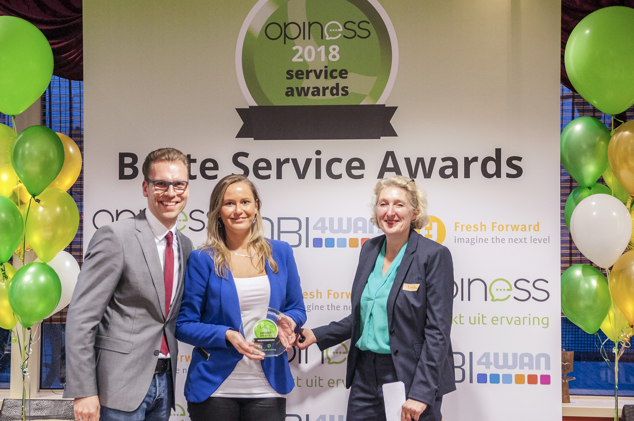 Winnaar UnitedConsumers zorgverzekeringen Opiness Service Award